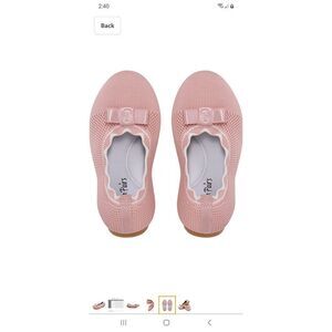 Girls Size 12 Dream Pairs Pink Ballet Flats Comfortable  Slip-On Knit Shoes